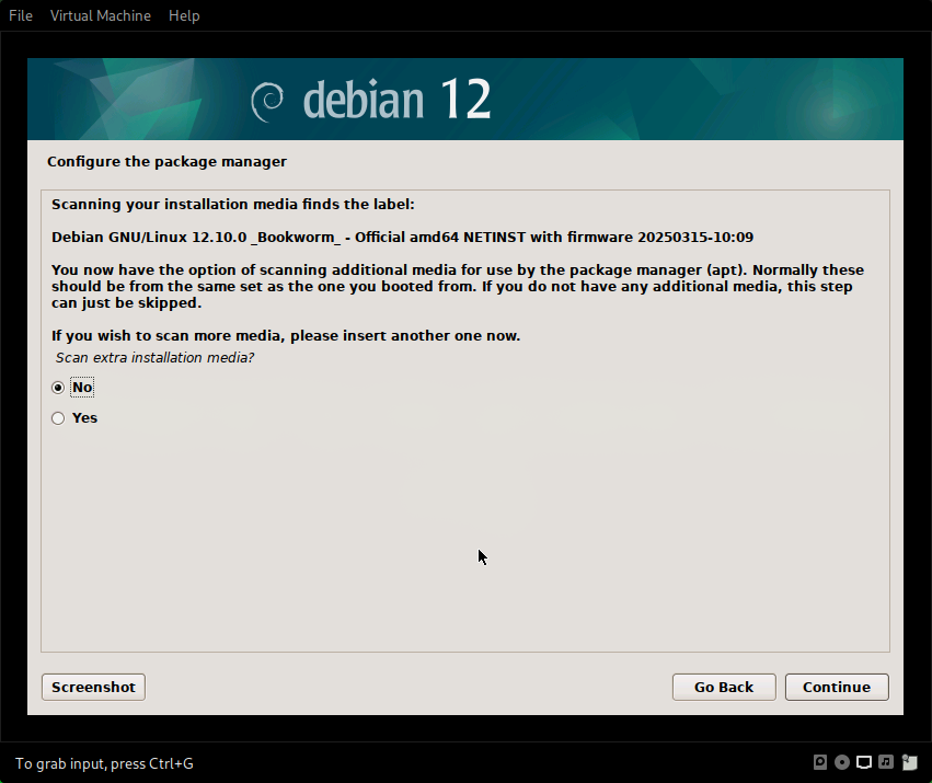 Select if you want another installation media