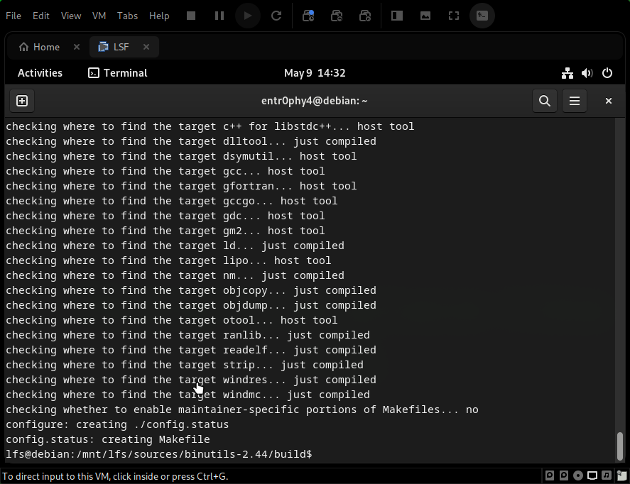 Binutils configuration