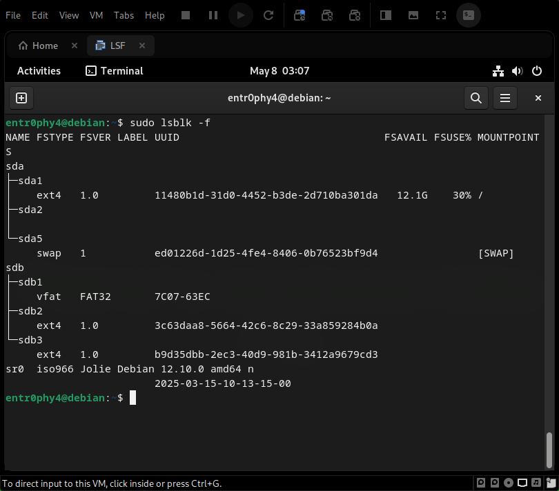 Partitions with ther file systems